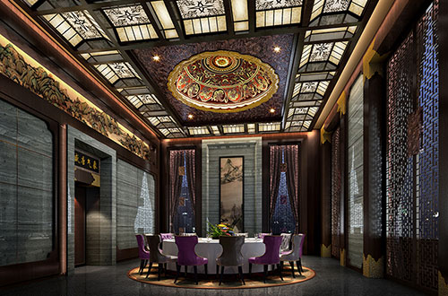 宝塔低调奢华的新中式酒店设计效果图